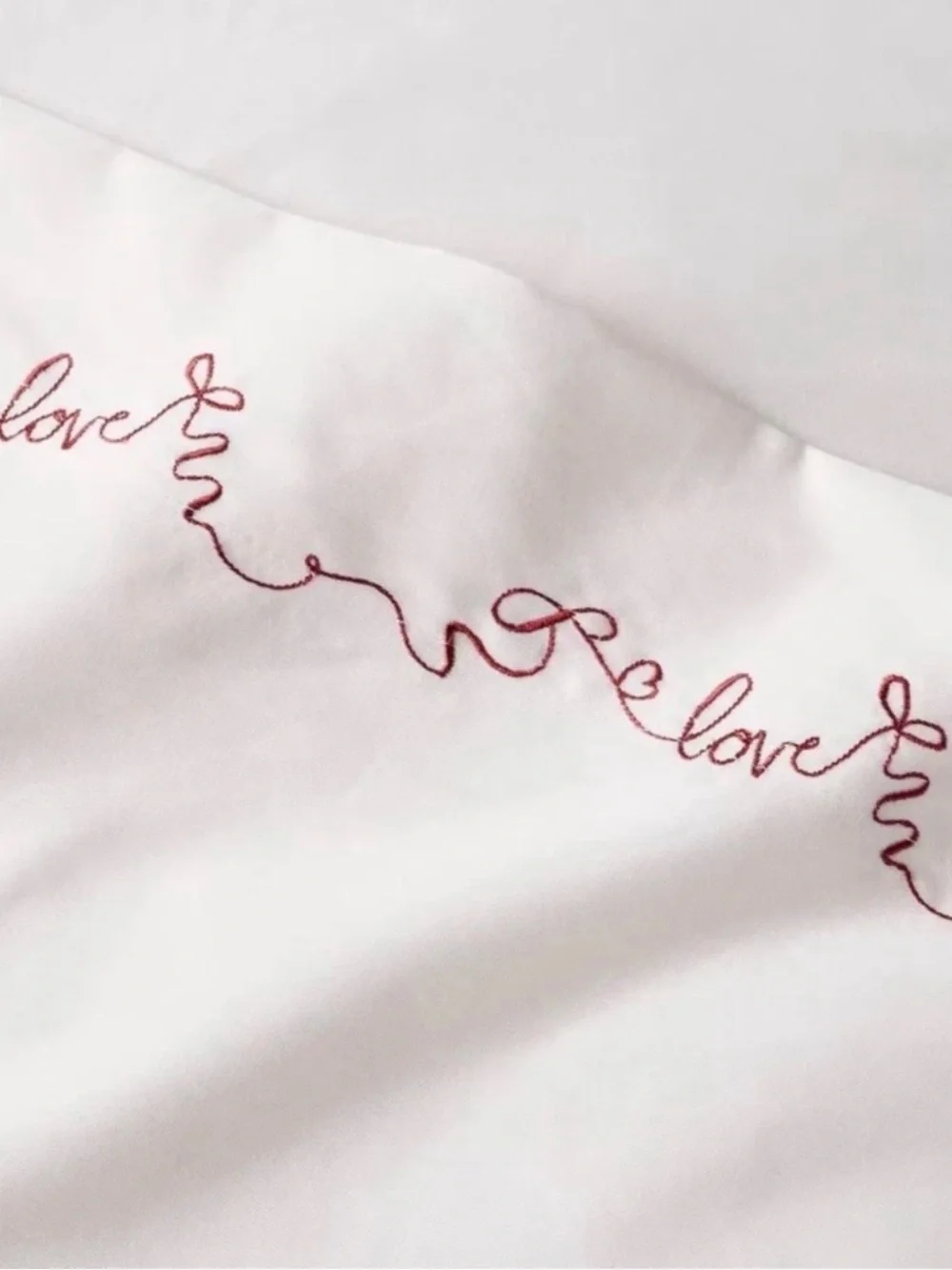 Threshold Performance Sheet Set Queen Love 400 Thread Count 100% Cotton New